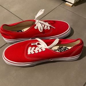 Brand new red vans authentic.